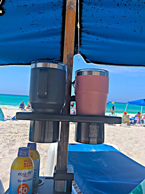Beachin' Tray – Umbrella Drink & Phone Holder