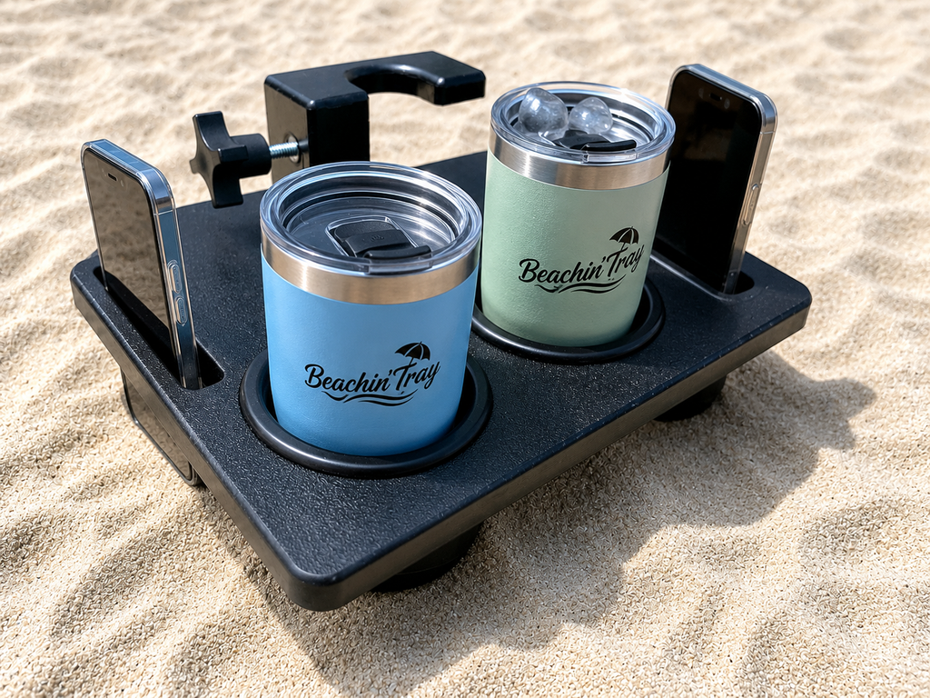 Beachin' Tray – Umbrella Drink & Phone Holder